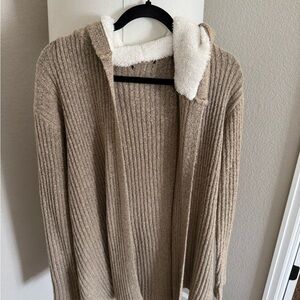 Cozy Tan Hooded Women's Sweater